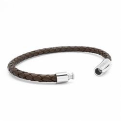 Bracelet L'Epicurien marron - Acier