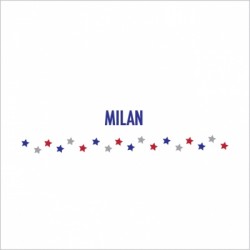 Frise étoiles bleu rouge Milan