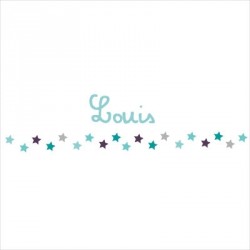 Frise étoiles étoiles bleues Louis rouleau