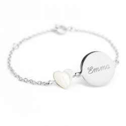 Bracelet Lovely Nacre Coeur - argent