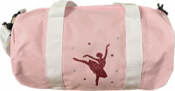 Sac de sport rose danseuse fushia pailletée personnalisable