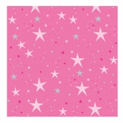 Papier peint étoiles magiques rose fushia