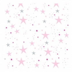 Papier peint étoiles magiques roses