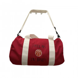 Sac de sport rouge Basket personnalisable