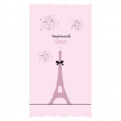 Rideau Tour Eiffel Mademoiselle personnalisable