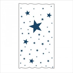 Rideau OSCAR  étoiles marines fond blanc