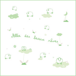 Stickers Allée des beaux rêves vert