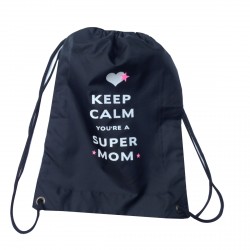 Sac à dos "Keep calm you're a super mom"
