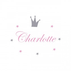 Sticker prénom prince Charlotte