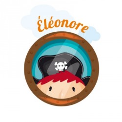 Sticker hublot pirate Eléonore