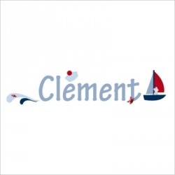 Sticker prénom matelot Clément