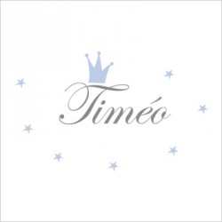 Sticker prénom prince Timéo