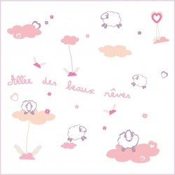 Stickers Allée des beaux rêves rose