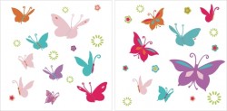 Stickers Papillons multicolores