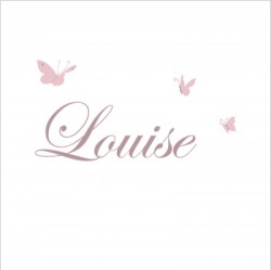 Stiker prénom papillon Louise