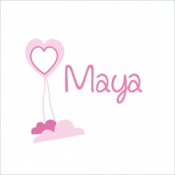 Stiker prénom Maya coeur