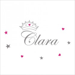 Stiker prénom princesse Clara
