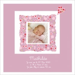 Tableau naissance avec photo Mathilde