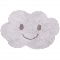 Tapis en coton nuage Nimbus gris de Nattiot