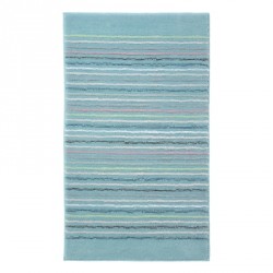 Tapis de bain antidérapant Cool Stripes lignes multico bleu turquoise