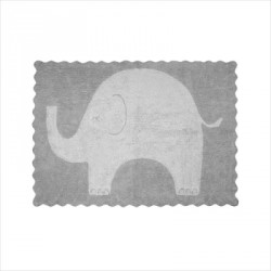 Tapis éléphanteau gris