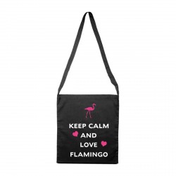 Tote bag "Keep calm and love flamingo"