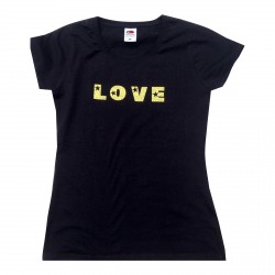 Tee-shirt noir femme message LOVE