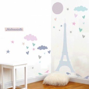 Tête de lit sissi nuage personnalisable  Lili Pouce : stickers, appliques,  frises, tapis, luminaires, lampes, suspensions enfant